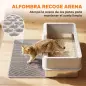 Arenero para Gatos de Acero Inoxidable XL Caja de Arena para Gatos Borde Alto Pala Cepillo Gancho Gris Claro Arenero para Gatos de Acero Inoxidable XL Caja de Arena para Gatos Borde Alto Pala Cepillo Gancho Gris Claro