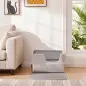 Arenero para Gatos de Acero Inoxidable XL Caja de Arena para Gatos Borde Alto Pala Cepillo Gancho Gris Claro Arenero para Gatos de Acero Inoxidable XL Caja de Arena para Gatos Borde Alto Pala Cepillo Gancho Gris Claro