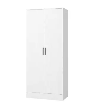 Armario Dormitorio Moderno Armario Ropero con Barra para Colgar Estantes 70x37x164 cm para Salón Entrada Blanco