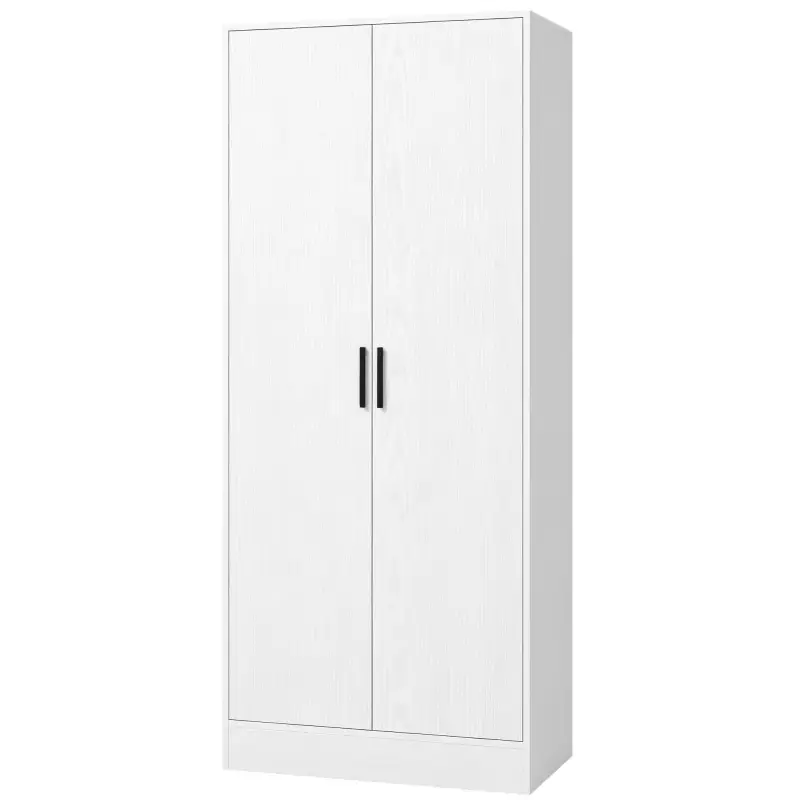 Armario Dormitorio Moderno Armario Ropero con Barra para Colgar Estantes 70x37x164 cm para Salón Entrada Blanco Armario Dormitorio Moderno Armario Ropero con Barra para Colgar Estantes 70x37x164 cm para Salón Entrada Blanco