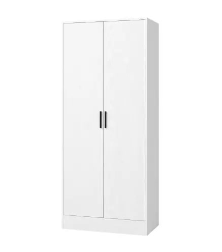 Armario Dormitorio Moderno Armario Ropero con Barra para Colgar Estantes 70x37x164 cm para Salón Entrada Blanco