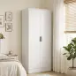 Armario Dormitorio Moderno Armario Ropero con Barra para Colgar Estantes 70x37x164 cm para Salón Entrada Blanco Armario Dormitorio Moderno Armario Ropero con Barra para Colgar Estantes 70x37x164 cm para Salón Entrada Blanco