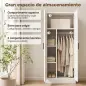 Armario Dormitorio Moderno Armario Ropero con Barra para Colgar Estantes 70x37x164 cm para Salón Entrada Blanco Armario Dormitorio Moderno Armario Ropero con Barra para Colgar Estantes 70x37x164 cm para Salón Entrada Blanco