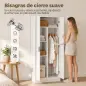 Armario Dormitorio Moderno Armario Ropero con Barra para Colgar Estantes 70x37x164 cm para Salón Entrada Blanco Armario Dormitorio Moderno Armario Ropero con Barra para Colgar Estantes 70x37x164 cm para Salón Entrada Blanco