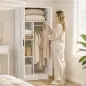 Armario Dormitorio Moderno Armario Ropero con Barra para Colgar Estantes 70x37x164 cm para Salón Entrada Blanco Armario Dormitorio Moderno Armario Ropero con Barra para Colgar Estantes 70x37x164 cm para Salón Entrada Blanco