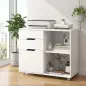 Mueble para Impresora con Ruedas 3 Cajones Barra Ajustable 2 Estantes Abiertos y Asas para Documentos Tamaño A4 Blanco Mueble para Impresora con Ruedas 3 Cajones Barra Ajustable 2 Estantes Abiertos y Asas para Documentos Tamaño A4 Blanco