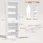 Estantería para Libros Alta y Estrecha de 7 Niveles con Cajón 60x24x182 cm Blanco Estantería para Libros Alta y Estrecha de 7 Niveles con Cajón 60x24x182 cm Blanco