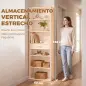 Estantería para Libros Alta y Estrecha de 7 Niveles con Cajón 60x24x182 cm Blanco Estantería para Libros Alta y Estrecha de 7 Niveles con Cajón 60x24x182 cm Blanco