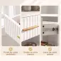 Estantería para Libros Alta y Estrecha de 7 Niveles con Cajón 60x24x182 cm Blanco Estantería para Libros Alta y Estrecha de 7 Niveles con Cajón 60x24x182 cm Blanco