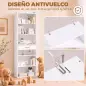 Estantería para Libros Alta y Estrecha de 7 Niveles con Cajón 60x24x182 cm Blanco Estantería para Libros Alta y Estrecha de 7 Niveles con Cajón 60x24x182 cm Blanco