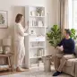 Estantería para Libros Alta y Estrecha de 7 Niveles con Cajón 60x24x182 cm Blanco Estantería para Libros Alta y Estrecha de 7 Niveles con Cajón 60x24x182 cm Blanco