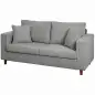 Sofá de 2 Plazas Tapizado en Pana con Asiento Ancho y Profundo y Patas de Madera 170x80x82 cm Gris Claro Sofá de 2 Plazas Tapizado en Pana con Asiento Ancho y Profundo y Patas de Madera 170x80x82 cm Gris Claro
