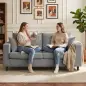 Sofá de 2 Plazas Tapizado en Pana con Asiento Ancho y Profundo y Patas de Madera 170x80x82 cm Gris Claro Sofá de 2 Plazas Tapizado en Pana con Asiento Ancho y Profundo y Patas de Madera 170x80x82 cm Gris Claro