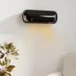 Calefactor Eléctrico de Pared 2000W con 3 Modos Pantalla LED Termostato Temporizador y Oscilación Negro