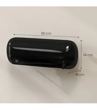 Calefactor Eléctrico de Pared 2000W con 3 Modos Pantalla LED Termostato Temporizador y Oscilación Negro