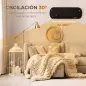 Calefactor Eléctrico de Pared 2000W con 3 Modos Pantalla LED Termostato Temporizador y Oscilación Negro