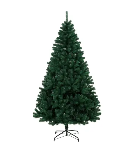 Árbol de Navidad de Abeto 230 cm con Ramas Articuladas 1300 Puntas de PVC Ignífugo Montaje Rápido Soporte de Acero Verde