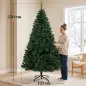Árbol de Navidad de Abeto 230 cm con Ramas Articuladas 1300 Puntas de PVC Ignífugo Montaje Rápido Soporte de Acero Verde