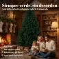 Árbol de Navidad de Abeto 230 cm con Ramas Articuladas 1300 Puntas de PVC Ignífugo Montaje Rápido Soporte de Acero Verde