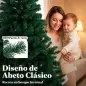 Árbol de Navidad de Abeto 230 cm con Ramas Articuladas 1300 Puntas de PVC Ignífugo Montaje Rápido Soporte de Acero Verde