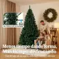 Árbol de Navidad de Abeto 230 cm con Ramas Articuladas 1300 Puntas de PVC Ignífugo Montaje Rápido Soporte de Acero Verde