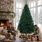 Árbol de Navidad de Abeto 230 cm con Ramas Articuladas 1300 Puntas de PVC Ignífugo Montaje Rápido Soporte de Acero Verde