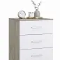 Cómoda de 6 Cajones Cajonera Alta para Dormitorio con Antivuelco 40x40x110 cm Gris Claro y Blanco Cómoda de 6 Cajones Cajonera Alta para Dormitorio con Antivuelco 40x40x110 cm Gris Claro y Blanco