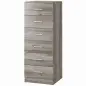 Cómoda de 6 Cajones Cajonera Alta para Dormitorio con Antivuelco 40x40x110 cm Gris Claro Cómoda de 6 Cajones Cajonera Alta para Dormitorio con Antivuelco 40x40x110 cm Gris Claro