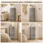 Cómoda de 6 Cajones Cajonera Alta para Dormitorio con Antivuelco 40x40x110 cm Gris Claro Cómoda de 6 Cajones Cajonera Alta para Dormitorio con Antivuelco 40x40x110 cm Gris Claro