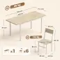 Conjunto Mesa de Comedor Extensible 120-160 cm y 6 Sillas para 4-6 Personas Efecto Roble Conjunto Mesa de Comedor Extensible 120-160 cm y 6 Sillas para 4-6 Personas Efecto Roble
