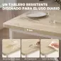 Conjunto Mesa de Comedor Extensible 120-160 cm y 6 Sillas para 4-6 Personas Efecto Roble Conjunto Mesa de Comedor Extensible 120-160 cm y 6 Sillas para 4-6 Personas Efecto Roble