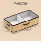 Juego de 2 Cajas de Almacenaje Bajo Cama con Ruedas 60L Tapa Transparente 78,5x43x23 cm Natural Juego de 2 Cajas de Almacenaje Bajo Cama con Ruedas 60L Tapa Transparente 78,5x43x23 cm Natural