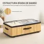 Juego de 2 Cajas de Almacenaje Bajo Cama con Ruedas 60L Tapa Transparente 78,5x43x23 cm Natural Juego de 2 Cajas de Almacenaje Bajo Cama con Ruedas 60L Tapa Transparente 78,5x43x23 cm Natural