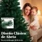 Árbol de Navidad de Abeto 270 cm con 2418 Puntas de PVC Ignífugo y Base de Acero Verde