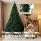 Árbol de Navidad de Abeto 270 cm con 2418 Puntas de PVC Ignífugo y Base de Acero Verde