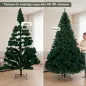 Árbol de Navidad de Abeto 270 cm con 2418 Puntas de PVC Ignífugo y Base de Acero Verde