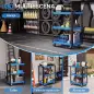 Carro de Herramientas con 3 Estantes Ruedas y Asas para Garaje Mecánico Hogar Carga 120 kg Azul y Negro Carro de Herramientas con 3 Estantes Ruedas y Asas para Garaje Mecánico Hogar Carga 120 kg Azul y Negro