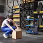 Carro de Herramientas con 3 Estantes Ruedas y Asas para Garaje Mecánico Hogar Carga 120 kg Azul y Negro Carro de Herramientas con 3 Estantes Ruedas y Asas para Garaje Mecánico Hogar Carga 120 kg Azul y Negro