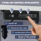 Escritorio Elevable Eléctrico 140x60 cm con 3 Memorias Pantalla LED 2 Ganchos y 2 Pasacables Blanco