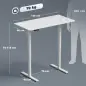 Escritorio Elevable Eléctrico 120x60 cm con 3 Memorias Pantalla LED 2 Ganchos y 2 Pasacables Blanco Escritorio Elevable Eléctrico 120x60 cm con 3 Memorias Pantalla LED 2 Ganchos y 2 Pasacables Blanco