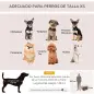 Transportín para Perros y Gatos Plegable 46x36x41 cm con Cojín Lavable Ventanas de Malla Estacas Marrón