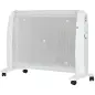 Calefactor Eléctrico 1000W/2000W Radiador de Mica con 2 Niveles de Potencia para 15-20m² 79x27x54 cm Blanco