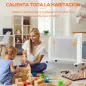 Calefactor Eléctrico 1000W/2000W Radiador de Mica con 2 Niveles de Potencia para 15-20m² 79x27x54 cm Blanco