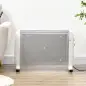 Calefactor Eléctrico 1000W/2000W Radiador de Mica con 2 Niveles de Potencia para 15-20m² 79x27x54 cm Blanco