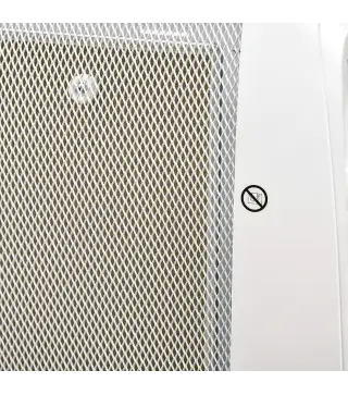 Calefactor Eléctrico 1000W/2000W Radiador de Mica con 2 Niveles de Potencia para 15-20m² 79x27x54 cm Blanco