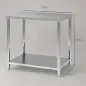 Mesa de Trabajo de Acero Inoxidable con 2 Estantes para Cocina Garaje Taller Carga 100 kg 90x60x86 cm Plata Mesa de Trabajo de Acero Inoxidable con 2 Estantes para Cocina Garaje Taller Carga 100 kg 90x60x86 cm Plata