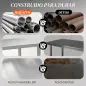 Mesa de Trabajo de Acero Inoxidable con 2 Estantes para Cocina Garaje Taller Carga 100 kg 120x60x86 cm Plata Mesa de Trabajo de Acero Inoxidable con 2 Estantes para Cocina Garaje Taller Carga 100 kg 120x60x86 cm Plata