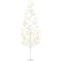 Árbol de Navidad Artificial 180 cm con 384 Luces LED Blanco Cálido Ramas Flexibles Base de Acero Blanco Árbol de Navidad Artificial 180 cm con 384 Luces LED Blanco Cálido Ramas Flexibles Base de Acero Blanco