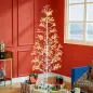 Árbol de Navidad Artificial 180 cm con 384 Luces LED Blanco Cálido Ramas Flexibles Base de Acero Blanco Árbol de Navidad Artificial 180 cm con 384 Luces LED Blanco Cálido Ramas Flexibles Base de Acero Blanco