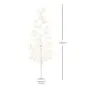 Árbol de Navidad Artificial 180 cm con 384 Luces LED Blanco Cálido Ramas Flexibles Base de Acero Blanco Árbol de Navidad Artificial 180 cm con 384 Luces LED Blanco Cálido Ramas Flexibles Base de Acero Blanco